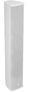 OMNITRONIC ODC-244T Outdoor-Säulenlautsprecher weiß | Wetterfeste Tonsäule im Alu-Profilgehäuse (4 x 4), mit Halterung, 130 W RMS