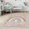 Jimri Kinderteppich DOTS l Pünktchen Gepunktet l Öko-Tex Siegel | Farbe: Beige Blau Rosa | Kinderzimmer/Jugendzimmer (Pink, 120 x 170 cm)