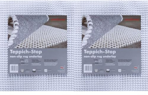 andiamo Teppich Stop Antirutschmatte für Teppich - rutschfeste Unterlage, um EIN Verrutschen des Teppichs zu verhindern - Teppich Antirutschunterlage 60 x 120 cm (Packung mit 2)