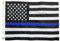 ROTERDON Dünne blaue Linienflagge, 30,5 x 45,7 cm, bestickte Polizeiboot-Flaggen für den Außenbereich, mit Messingösen