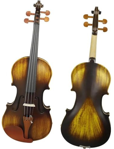 Geigeninstrument 4/4 Violine Massivholz Matte Elektrische Akustische Violine Geige Mit Fall Bogen Zubehör Professionelle Saiten Instrumente