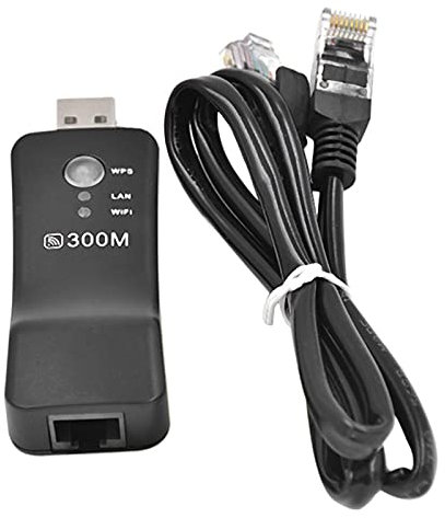 Lisher Estensione della gamma WiFi, Ripetitore USB 300M Amplificatore di segnale WiFi Booster per Smart TV, Computer Portatile, Telefono Portatile, Tablet