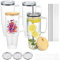Laosh 40 oz Glass Tumbler with Handle, 4Pack Clear Tumblers with Lid and Straw, 40oz Iced Coffee Cups Drinking Cups for Smoothie, Beer, Coffee, Tea, Milk, soda, water