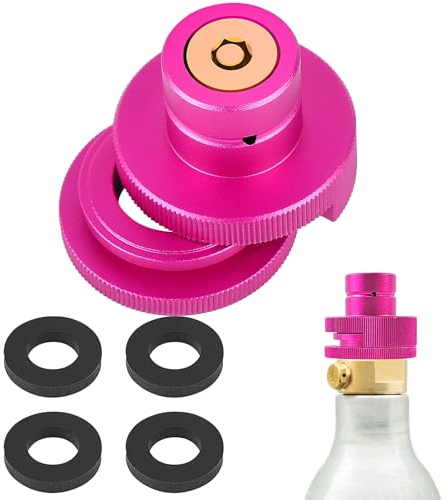 LIAMERHE Geteilter CO2 Quick-Adapter Schnelladapter für CO2 Zylinder kompatibel mit Duo/Terra/Art/E-Duo/Crystal 3.0/Gaia Adapter für Soda Stream Trapezgewinde TR21-4, F-QC3.0 mit Dichtungsring