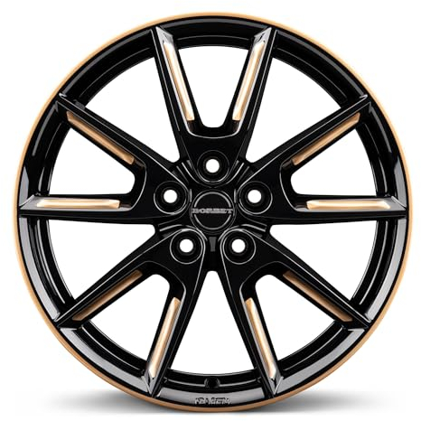 4x Borbet Felgen Alufelgen LX19 8x19 ET50 5x112 black glossy gold spoke rim kompatibel mit Audi A3 RS3 S3 TT