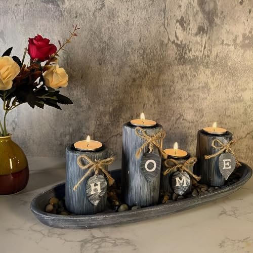 Kerzenständer in Herzform, Teelichthalter aus Holz, Kreative Weihnachtskerze, Jahrestag Geschenk für Ihn und Sie, Romantische Christbaumschmuck & gemütliche Weihnachtsdekoration als Geschenkidee