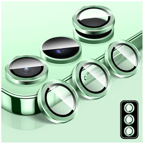 LucBuy Camera Lens Protector for Samsung Galaxy S24 Plus, 9H Tempered Glass Camera Cover Screen Protector Film Sticker, Automatic-Alignment Individual Aluminum Alloy Rings