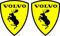 2er Set Elch Embleme Aufkleber passend für Volvo – Waschstraßenfeste Autoaufkleber 10x8cm, Selbstklebend, UV-Schutz, Rückstandslos entfernbar (Wappen)