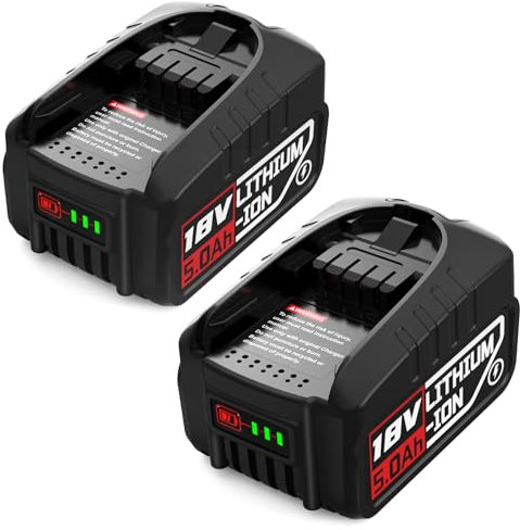 5.0 Ah 2Stück Ersatzbatterien für Bosch Haus und Garten 18V Akku Werkzeuge, für Gardena Akku, für Gloria 18 V Bosch Akku, Kompatibel mit Bosch 18 V PBA PSB PSR