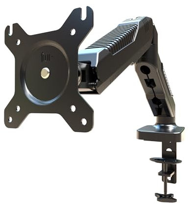 HFTEK Monitor Tischhalterung für Bildschirme von 15-34 Zoll Monitor Halterung 2 bis 9 kg Monitor Arm Curved Durch Schwenken, Neigen und Drehen VESA 75/100 - HF12GM09