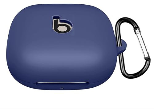 GIOPUEY Cover Compatibile con Beats Powerbeats Pro 2, Cilicone Custodia, Ultrasottile Case Cover, Antiurto, Resistente ai Graffi - Blu scuro