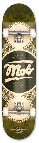 Mob Skateboard Gold Label 7.75 Complete - Komplettboard 31.75 x 7.75 Zoll - Holzboard aus Ahornholz - fertig montiert - Skateboard für Kinder, Jugendliche, Erwachsene - Superior Selected - Grün