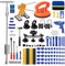 HEYOUTH Kit Debosselage sans Peinture,Kit Debosselage,Kit Débosselage Ventouse,120PCS Outil Débosselage sans Peinture,Kit Débosselage Carrosserie avec Pistolet à Colle Marteau pour Voiture,Moto
