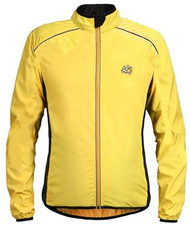Celanisai Chaqueta de ciclismo para hombre, impermeable, a prueba de viento, chaqueta de advertencia ligera reflectante para ciclismo urbano, chaqueta de ciclismo MTB, chaqueta Winf, chaqueta fina