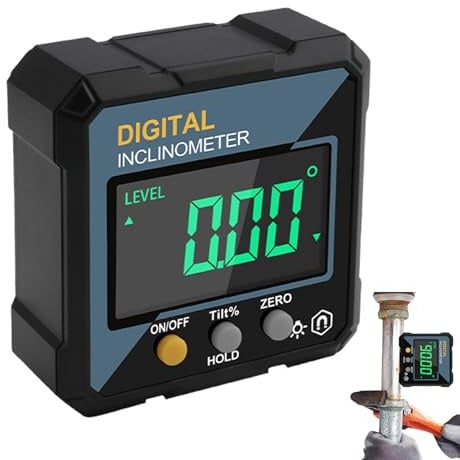 Transportador digital - transportador digital con base magnética - Instrumento de pantalla LED para carpintería Plomería Alineación Renovación Doméstica Taller