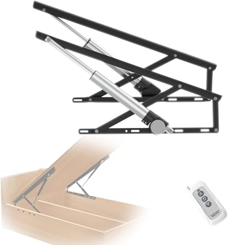 Robuste Hubstangen aus Stahl, Verstellbarer elektrischer Betthebemechanismus mit Fernbedienung, sichere Verbindung, stufenlose Höhenverstellung, einfache Lagerung, for Bettsofa(B,2.62′)