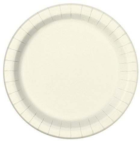 Pappteller - 23 cm - Elfenbein - Packung mit 8 Stück