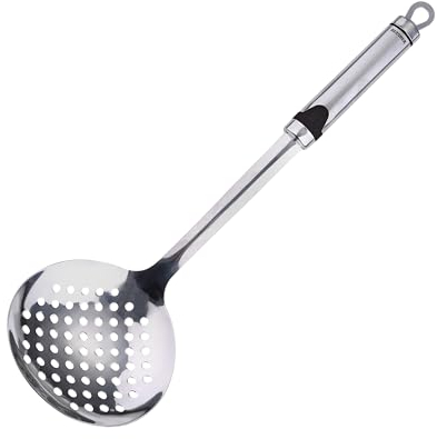 BERGNER Gizmo - Espumadera Redonda de 35,5cm - Fabricado en Acero Inoxidable - Apto para Lavavajillas - Resistente a Golpes - Diseñado para Freir - Apta para Profesionales