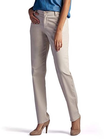 Lee Women's Relaxed Fit All Day Straight Leg Pant Parchment 10 Short US