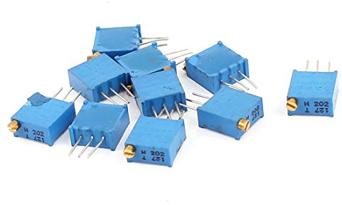 sourcing map 10 Pcs 3296W 2K Ohm Multiturn Potentiometer Pot lineare variabler Widerstand de
