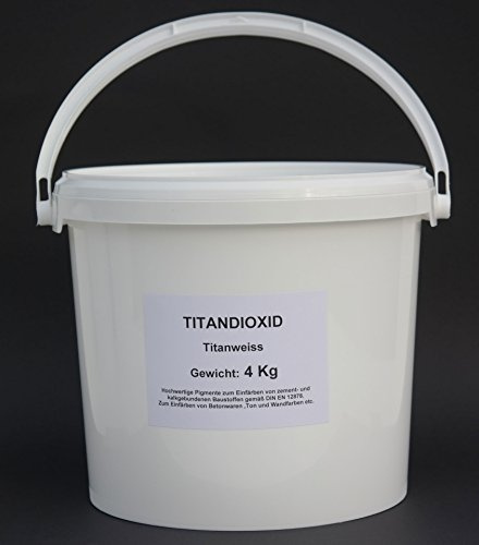 4 Kg Farbpigmente Titandioxid Fb. weiß zum Einfärben von zement-und kalkgebundenen Baustoffen gemäß DIN EN 12878