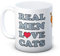 Real Men Love Cats - Hochwertigen Keramik Kaffee oder Tee Tasse
