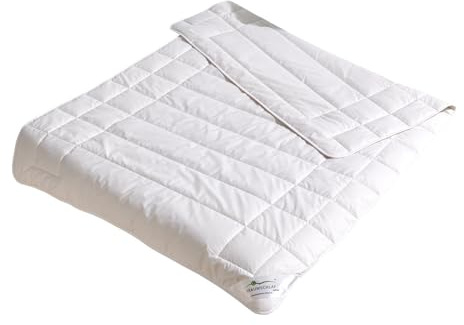 Traumschlaf Alpaka Bettdecke • Leichte Sommerbettdecke mit 100 % Alpakawolle • Hochwertige Naturdecke • Atmungsaktiv & temperaturausgleichend • Für Allergiker geeignet • 240x220 cm