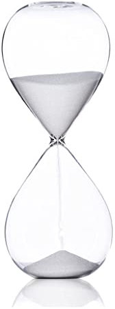 JLWM Sanduhr Bunt Sanduhren Set Für Zuhause Wohnzimmer Büro Eieruhr Eieruhren Zeitgesteuerte Aktivitäten Festival Geburtstag Geschenke-Weiß-5 Mins