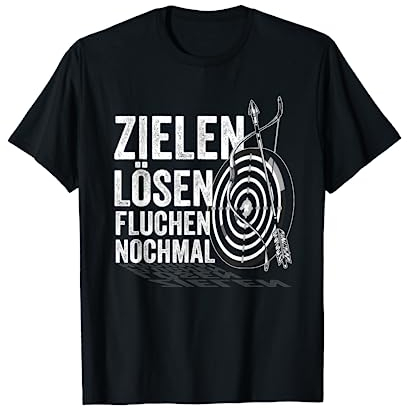 Bogenschießen Zubehör & Bogenschützen Sportbogen - Erwachsene, Bogensport-Interessierte, Outdoor-Enthusiasten - Unisex - Kurzarm - Schwarz - S - T-Shirt