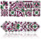 20 Pz Adesivi per Piastrelle Cucina e Bagno Adesivi Decorazione Murale Impermeabile PVC Autoadesivo Decorazione Mosaico Stile Architettonico retrò (20x20cm,Viola)
