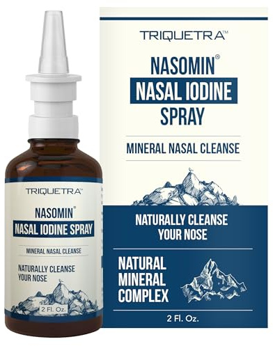 Triquetra Health Nasomin® Nasal Spray – Cleanses & Refreshes Your Nasal Passages - Iodine (from Potassium Iodide) & Fulvic Acide Blend - 100% Natural Mineral Formula