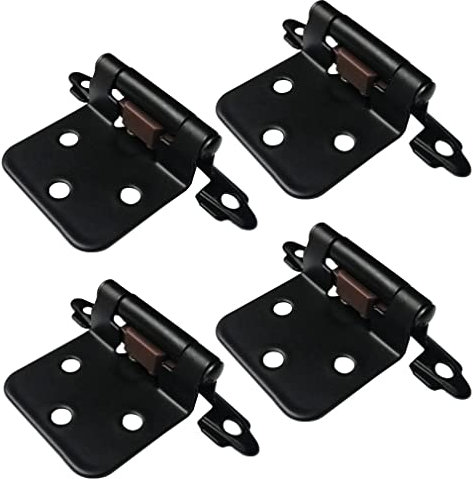 Corgre Overlay Cabinet Hinges Kitchen Cabinets Hinges Matte Black 4 Pack