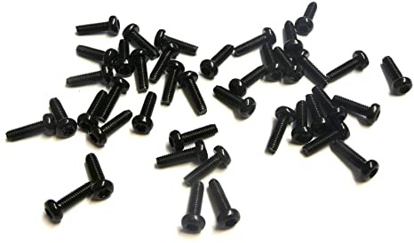 Schrauben Linsenkopf DIN 7985 TX - Edelstahl A2 SCHWARZ - ISO14583 - M 2,5 x 12mm - 50 Stück
