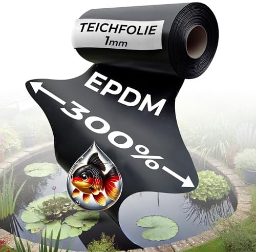 Black Forest Pond Shop - EPDM Teichfolie 9x9m hochelastische langlebige Teichfolie 1mm EPDM Folie 9x9m für Teich Schwimmteich Hochbeet Badeteich