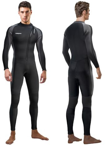 Divmystery Wetsuits for Men (14 Sizes) - Super Stretchy - 3/2mm Full Body Wet Suits for Men, Wetsuit for Surfing Diving Snorkeling Kayaking Paddleboarding Water Sports