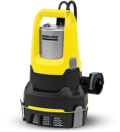 Kärcher SP 17.000 Flat Level Sensor flachsaugende Tauchpumpe, Fördermenge: 17.000 l/h, Eintauchtiefe: max. 7 m, für Schmutzwasser mit Partikeln bis zu einer Größe von 5 mm, Restwasserhöhe: 1 mm
