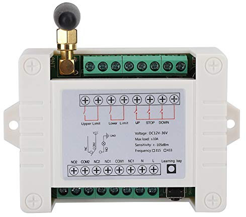 Drahtloser Fernbedienungsschalter, 2-Kanal-10A-Relais-Smart-Switch-Controller, Motor-Vorwärts- und Rückwärts-Road-Gate-Controller mit Zwei Elektrischen Schaltern für den