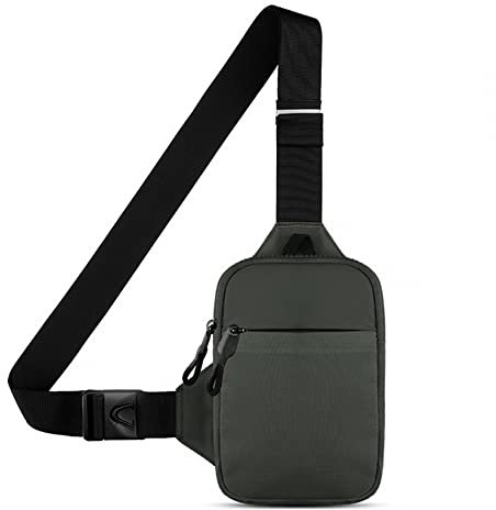 DONGKER Brusttasche Herren, Leichte Sling Chest Crossbody Bag, Wasserdicht Schulter Backpack Umhängetasche Schultertasche Crossbag für Heren/Damen Reise, Wandern, Radfahren, Laufen