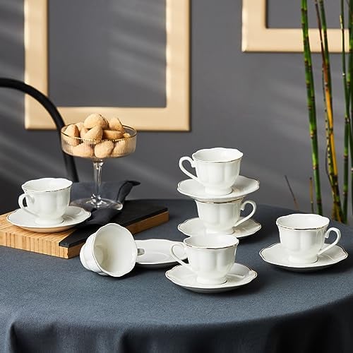 Karaca Cloche Set de gobelets à café pour 6 personnes 90 ml, Service à café, Design unique, Ambiance Soin