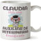 MUGFFINS Tazas Personalizadas para AUXILIAR DE VETERINARIA - En Español - Koalificados Personalizados - 11 oz / 330 ml - Regalo Personalizable original y divertido