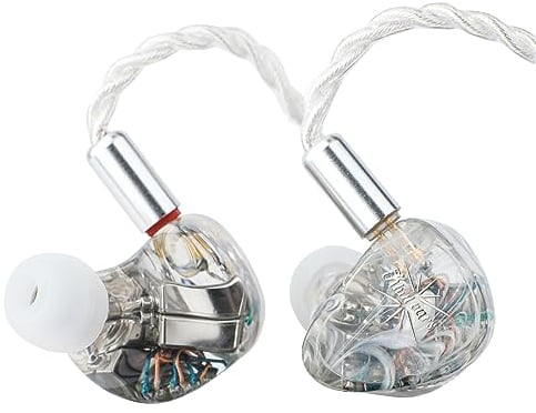 Linsoul Kiwi Ears Orchestra Lite Performance Custom 8BA in-Ear Monitor IEM with Detachable 4-core 7N Oxygen-Free Copper OFC Cable, Handcrafts Faceplate for Audiophile Studio Musician (Clear)