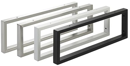 SOTECH 2 Stück Waschtischkonsolen WK500 mm Edelstahl gebürstet, Design-Waschtischhalterung, stabile Wandkonsolen, Konsolenträger für Aufsatz-Waschschale, Handtuchreling