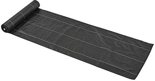 Outsunny - Lona antimalezas (130 g/m²), Tejido de Acolchado antimalezas, Resistente al Agua, Resistente a los Rayos UV. 92 x 1 m – PP Negro Verde