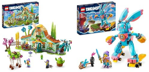 LEGO 71459 DREAMZzz Stall der Traumwesen, Set mit Fabelwesen für Kinder & 71453 DREAMZzz Izzie und Ihr Hase Bunchu Set