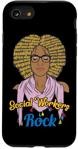 Hülle für iPhone SE (2020) / 7 / 8 Sozialarbeiter Rock Black Girl MSW Case Manager Schwarze Frauen