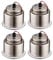 rieder Lot de 4 porte-gobelets LED encastrables en acier inoxydable pour voiture, bateau