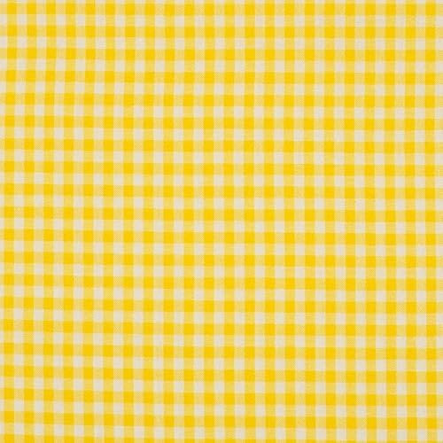 Baumwolle KARO Karierte Baumwolle mit 1x1 cm Karo`s 0,5m - Öko-Tex Fahnentuch Dekostoffe Tischdecke Meterware (Gelb)