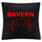 multifanshop Kissenbezug - Bayern - Herzschlag - Druck rot - Kissen Größe one Size schwarz