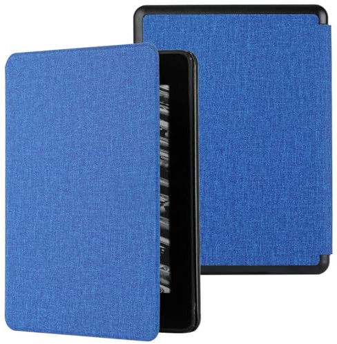 MOKASE Custodia per 6 pollici Nuovo Amazon Kindle 11a Generazione 2022 2024 Rilascio (Modello: C2V2L3 RS23CV), Intelligent Auto Wake/Sleep Custodia rigida per Kindle 11a Gen. 2022 2024, Cloth Blue