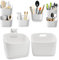 Generico Kit di 2 mensole doccia adatte a mille utilizzi, porta sapone bagno, porta spezie, organizer cucina e accessori bagno, bianche, lavabili in lavastoviglie, appese o a parete